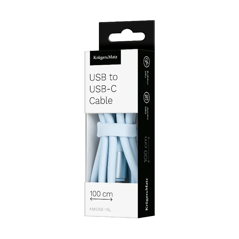 Cablu Silicon USB-USB Type C 1M Basic Kruger&Matz
