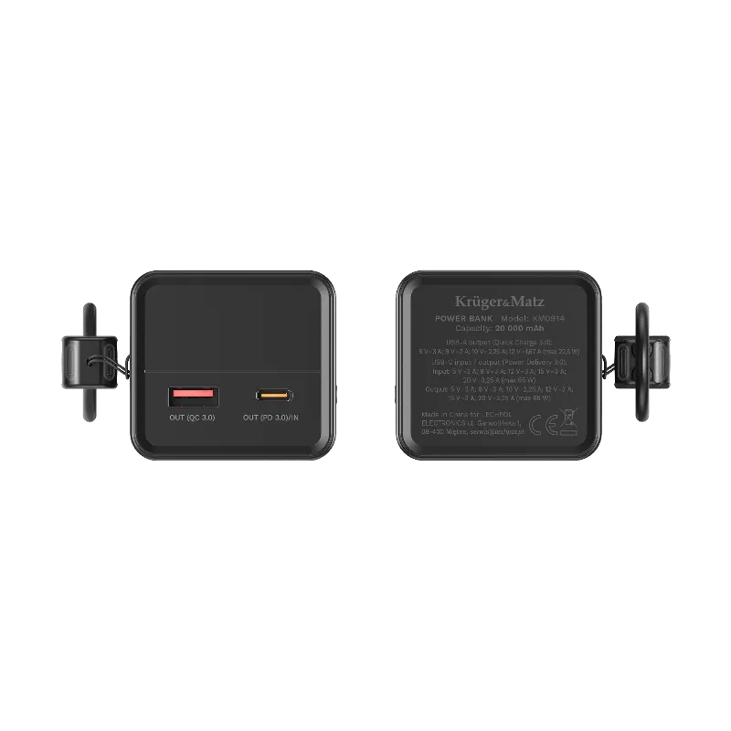 Power Bank 20000 MAH Li-Ion 65W QC PD Kruger&Matz