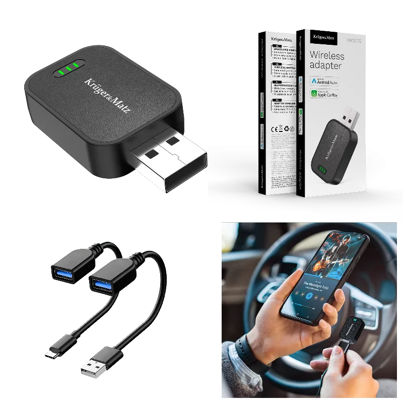 Adaptor Wireless Android Auto Car Play Kruger&Matz