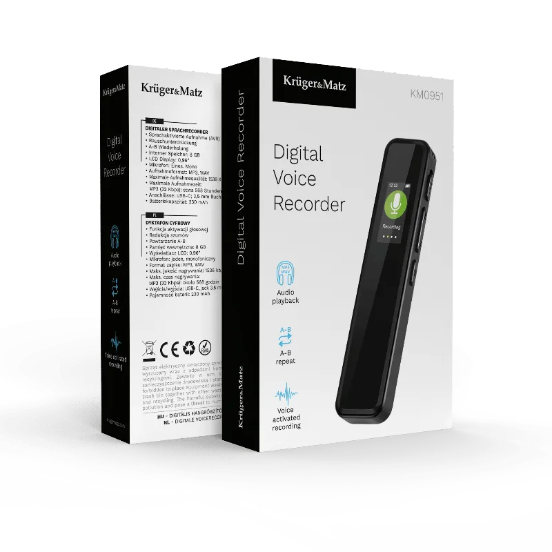 Reportofon Digital 8GB 230MAH Kruger&Matz